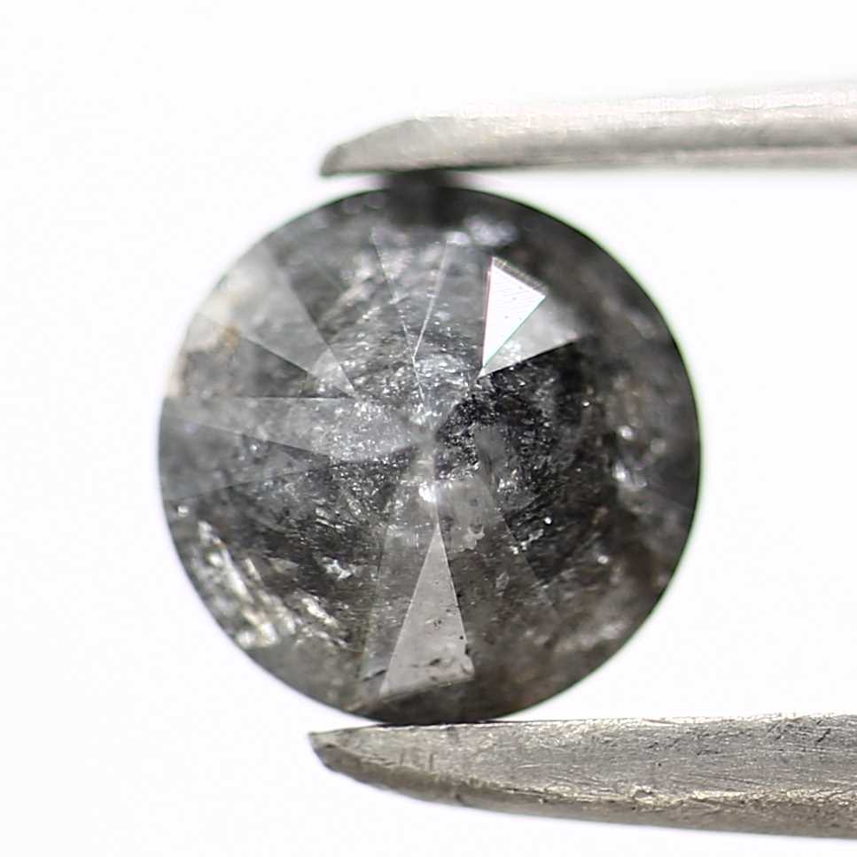 0.63 Carat Fancy Gray Round Brilliant Cut Natural Loose Diamond 